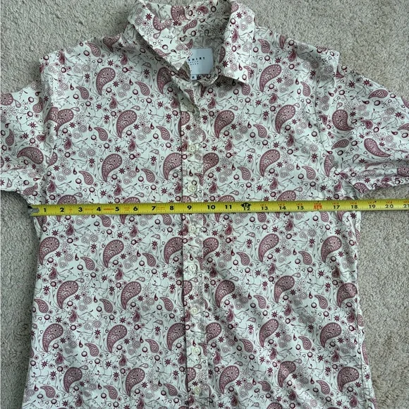 The Shirt by Rochelle Behrens Bandana Print Button Down Blouse Women's Size M - Picture 8 of 8